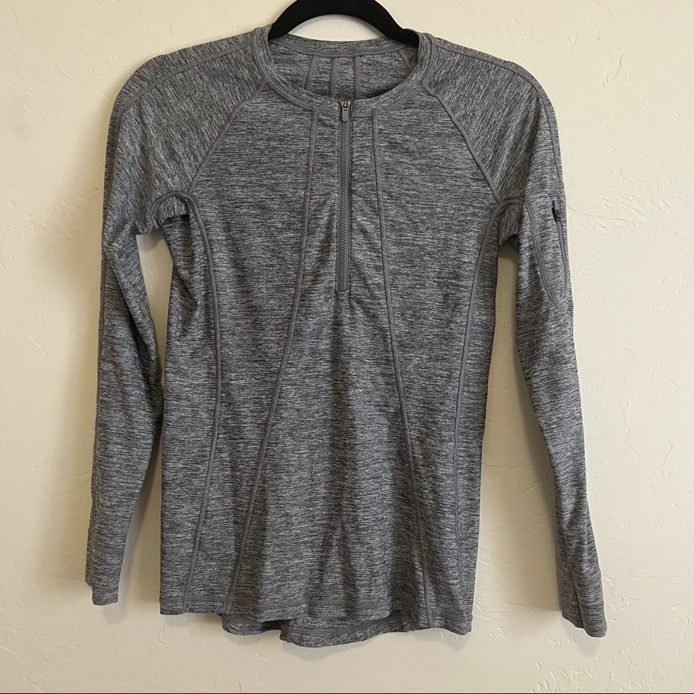 Athleta Pacifica Grey Quarter Zip Top XS